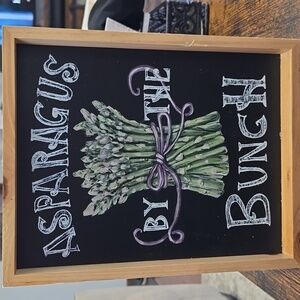 Asparagus by the bunch 10" x 8"  wooden sign